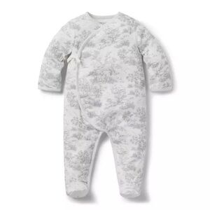 Janie and Jack White and Gray Kids One Piece